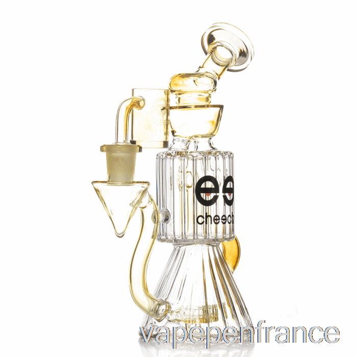 Cheech Verre Diamant Tube Recycleur Dab Rig Jaune Vape Stylo